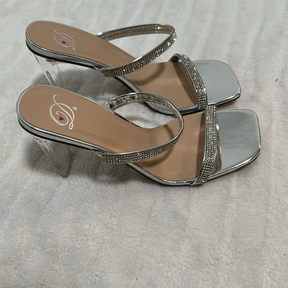 🏍️ NWOT DollHouse Rhinestone Heels - Picture 2 of 5